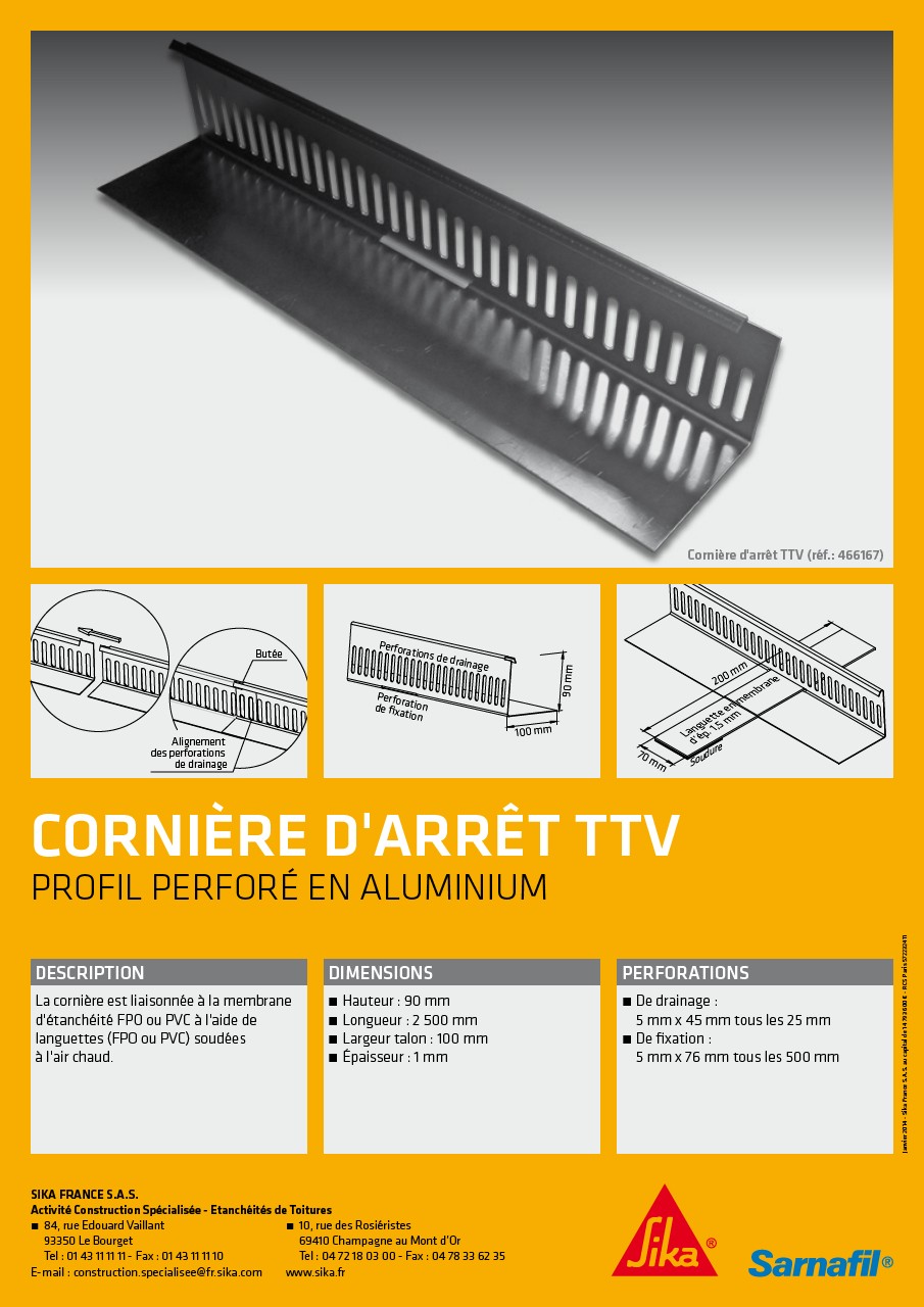 Feuillet Cornières et Bandes de solin