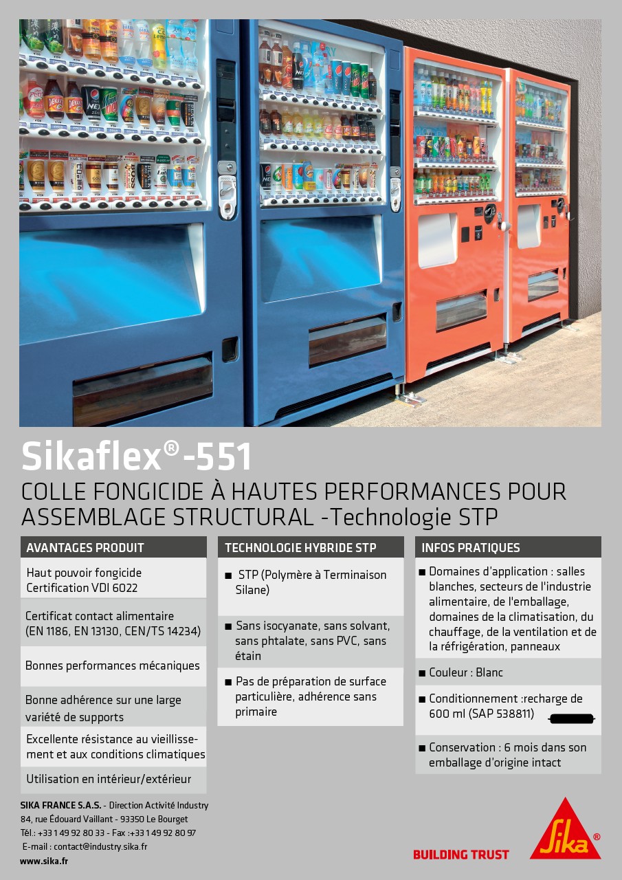 Sikaflex® 551 - Assemblage structural