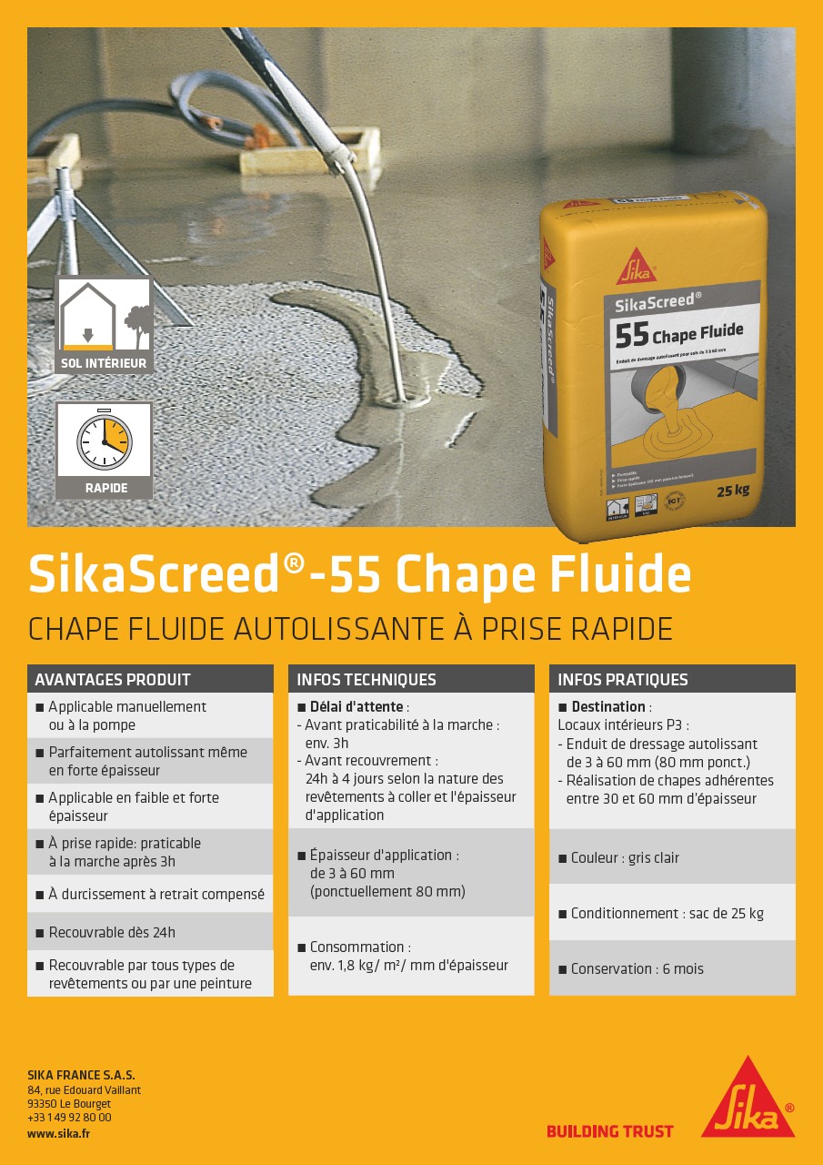 Fiche argu Sikascreed-55 Chape fluide.indd