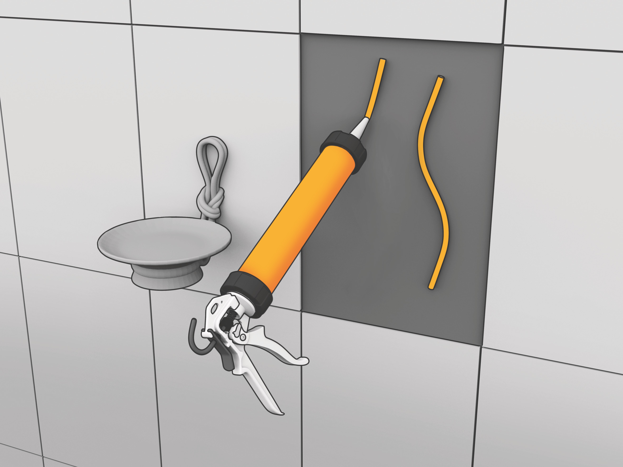 Sikaflex elastic adhesive for tiles