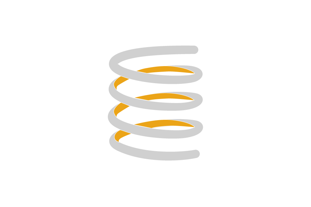 Flexibility icon illustration - coiled spring